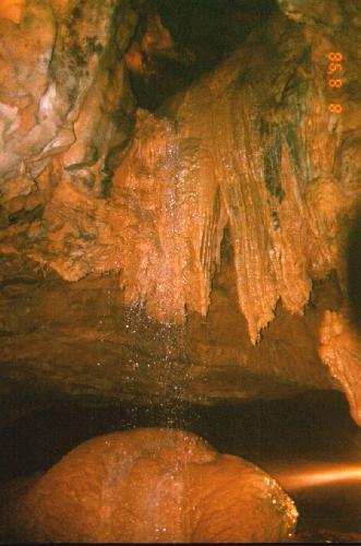 Stalactites in one of the domes at Tuckaleechee Caverns