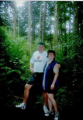 Lisa and Radim in the woods